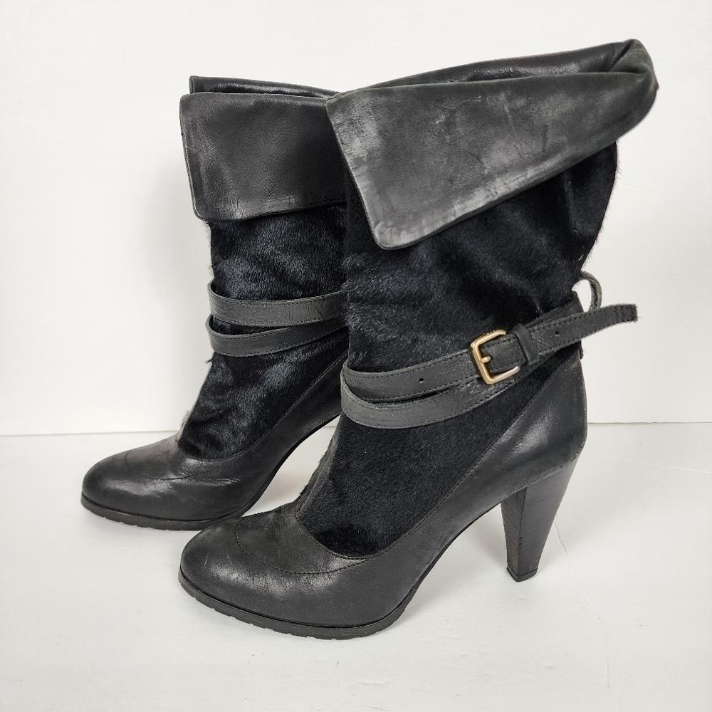 Derek Lam ponyhair heeled boots, size 36